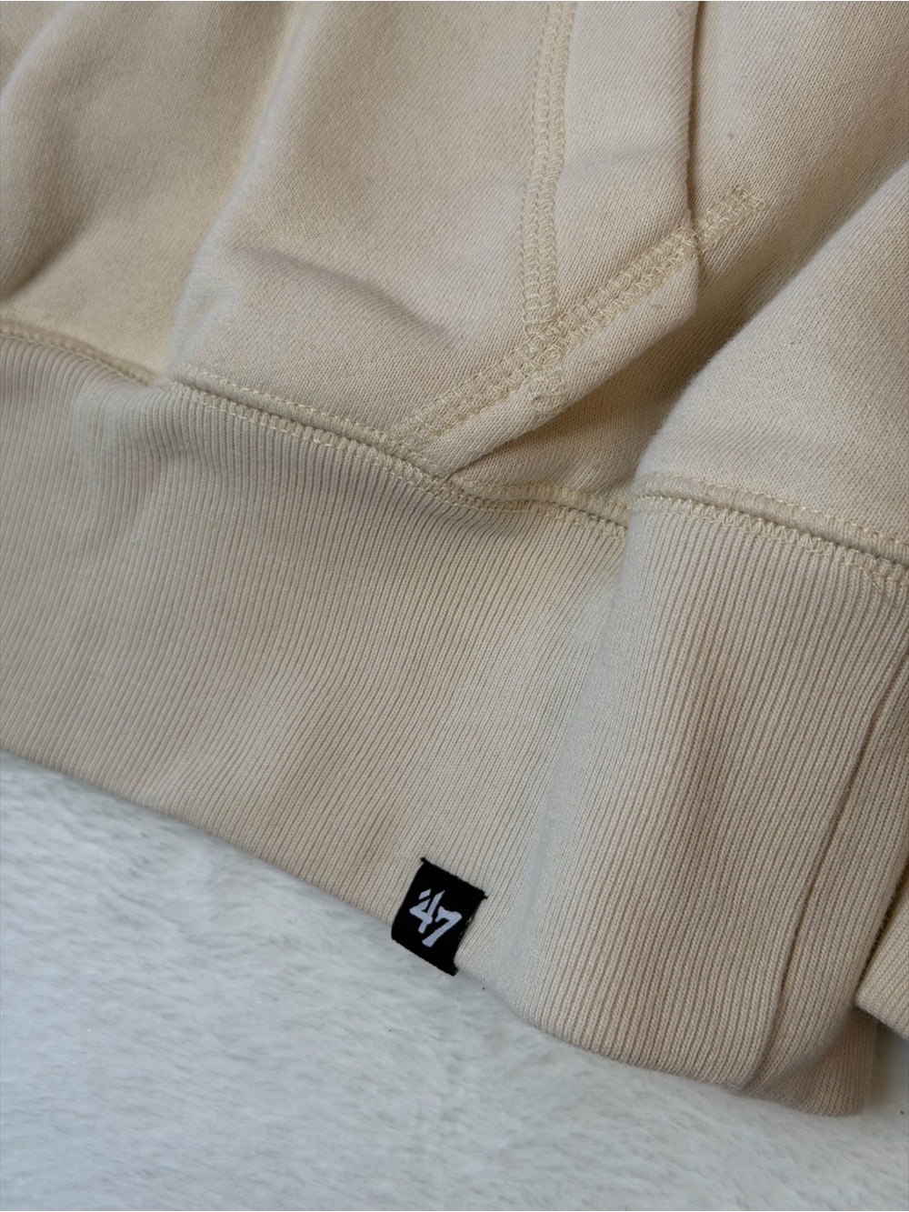 47 Brand Green Bay Packers Hoodie Cream Distressed Logo NFL Medium - Picture 4 of 9